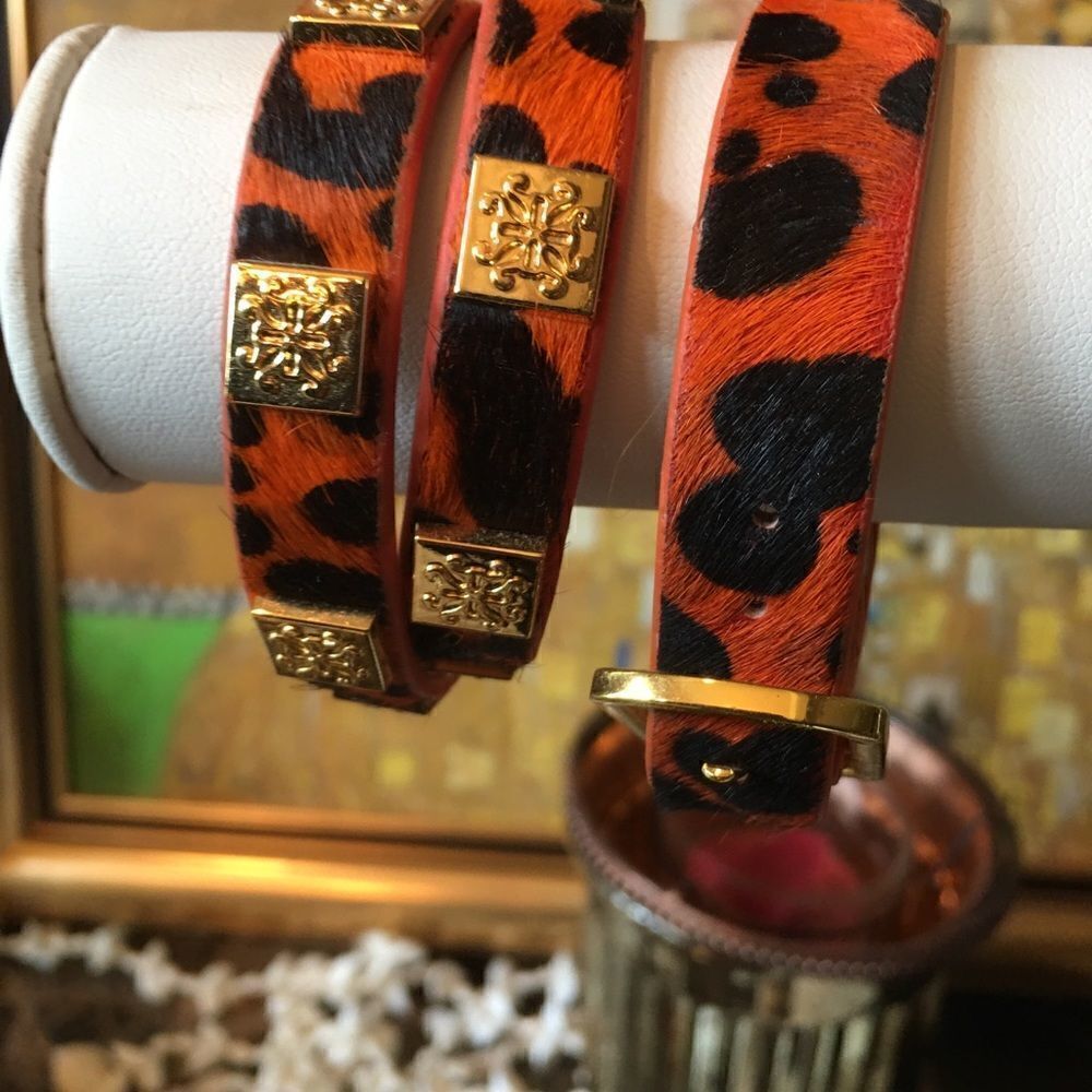 2 ORANGE Fur Rustic Cuffs! - Picture 3 of 7